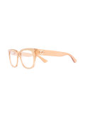 transparent glitter square glasses