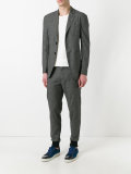 ribbed cuff checked trousers