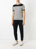 knitted detail contrast T-shirt 