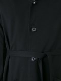 belted hooded coat