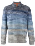 gradient striped polo shirt