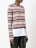 layered striped jumper