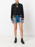embroidered denim shorts
