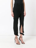 slit cropped trousers