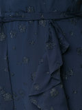 belted ruffle trim dress 