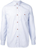 back print button-down shirt