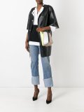 Hex whipstitch bucket shoulder bag