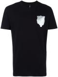 metallic lion print T-shirt