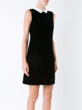 contrast collar shift dress 