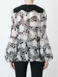 scalloped print blouse