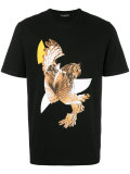 modernist owl print T-shirt