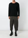 raw edge tail hem jumper