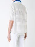 ribbed shortsleeved knit T-shirt
