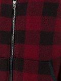 hooded checked bomber jacket