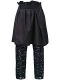 layered draped trousers