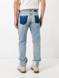 Re-edition contrast waistband jeans