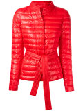 belted puffer jacket