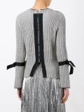 cut-off detailing ribbed jumper