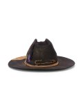 feather detailing hat