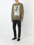 palm trees print sweatshirt
