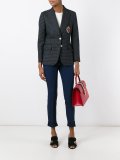 frill detail slim fit trousers