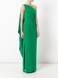 one shoulder fitted gown