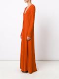 long v-neck dress