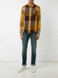flap pockets checked shirt