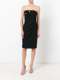 Abito pleated bandeau dress