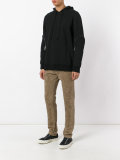 distressed slim-fit trousers