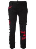 Glam Head embroidered jeans