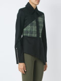asymmetric panelled jacket