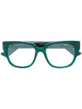 transparent glitter square glasses