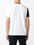 striped panelled T-shirt