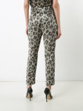 leopard print cropped trousers 