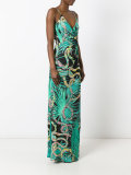 snakeprint maxi dress