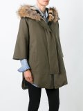 raccoon fur trimmed parka 