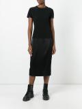 mixed media midi dress