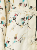 floral print belted jacket
