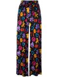 multiple prints straight trousers