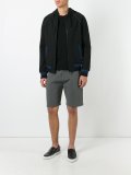 contrast trim zip hoodie