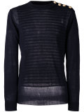 embossed striped jumper
