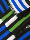 frayed striped scarf