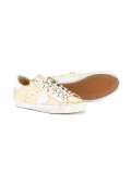 metallic logo patch sneakers