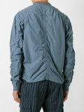 ruched-sleeve bomber jacket