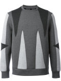 geometric insert sweatshirt