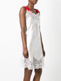 contrast strap lace dress