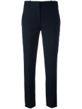 pinstriped tailored trousers
