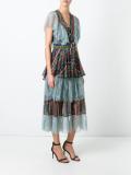 multi print pleated dress 