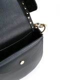 studded half moon shoulder bag